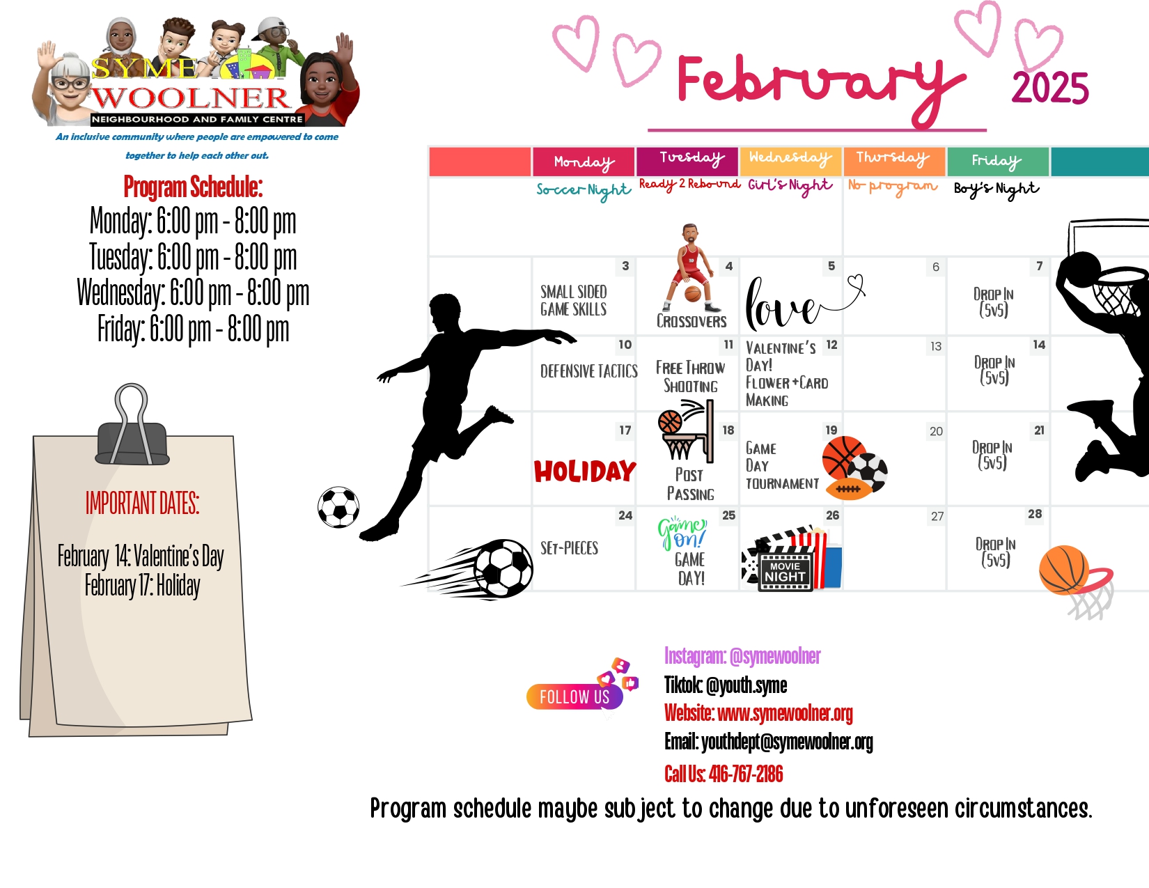 Youth and Kids Programs February 2025