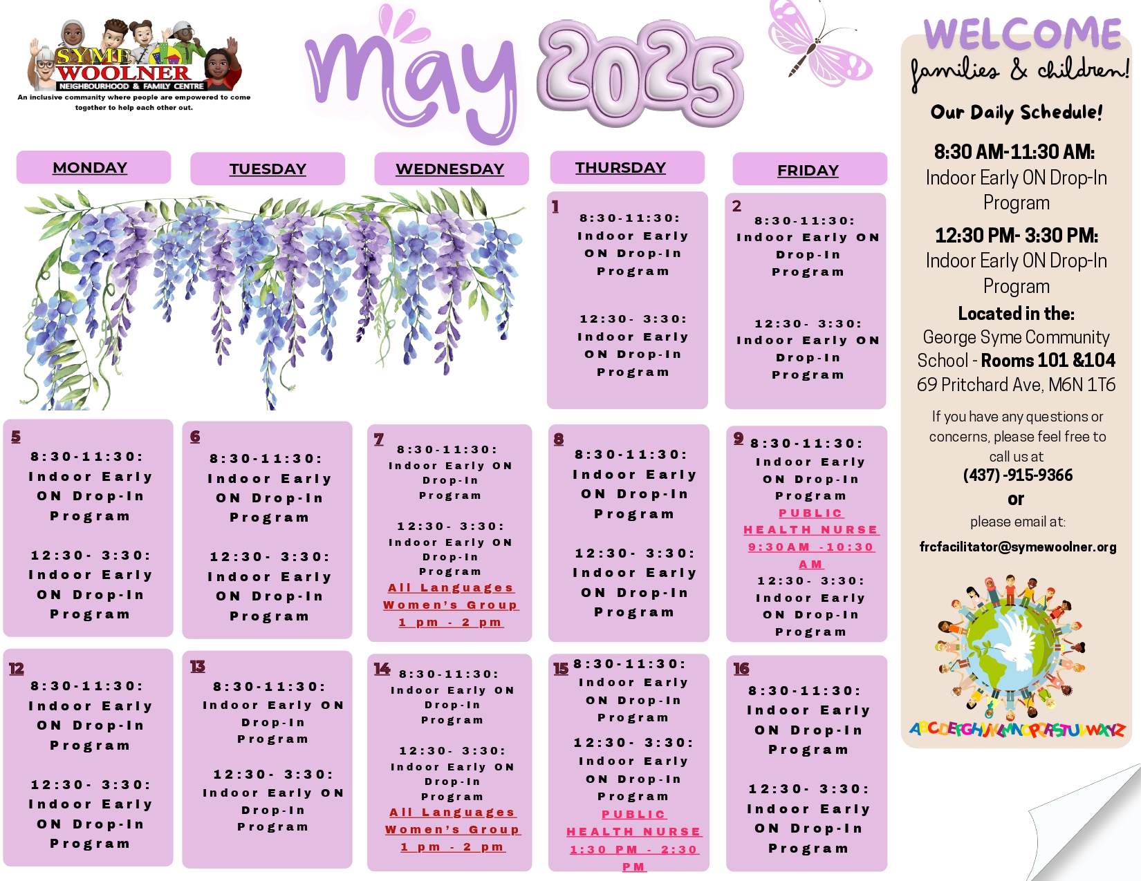 EarlyON Calendar May 2025