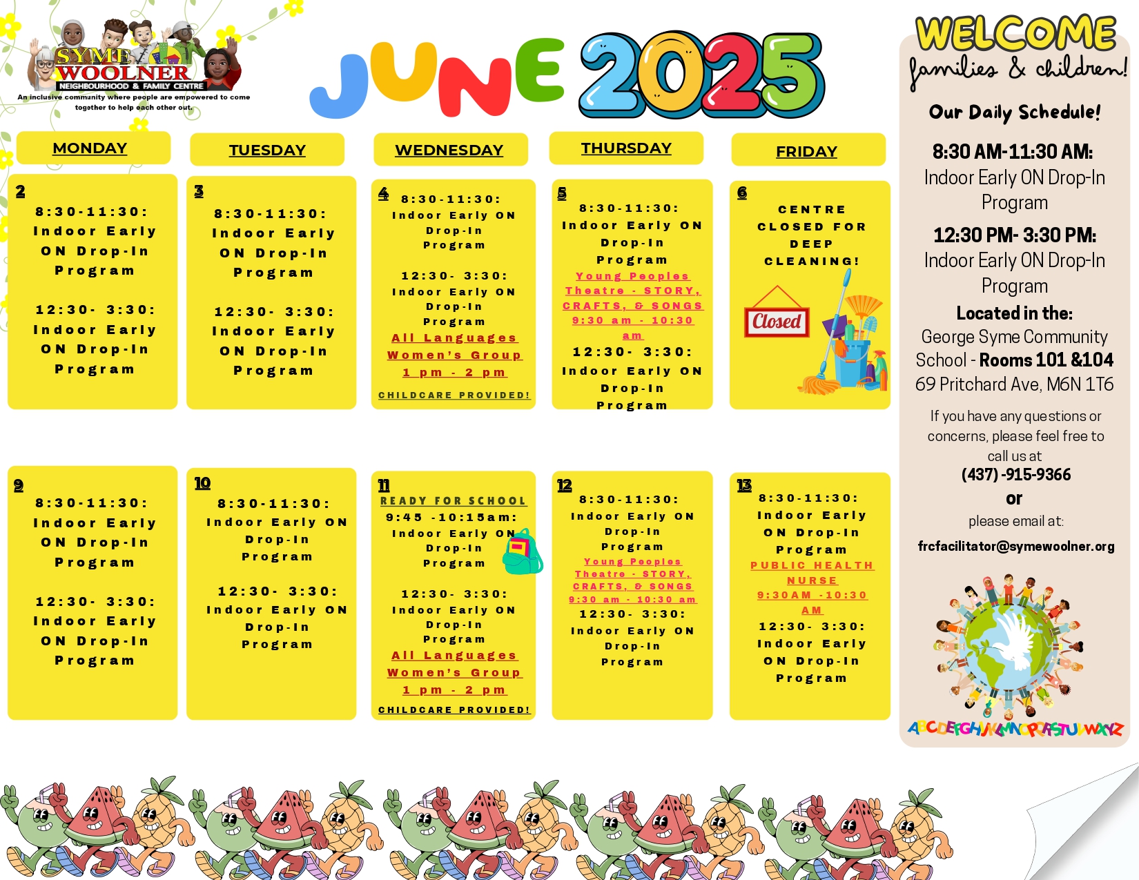 EarlyON Calendar June 2025
